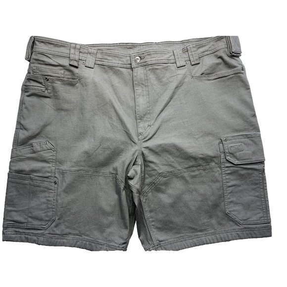 EUC Duluth Trading Men's Stretch Cargo Short with Belt Gray 48 Relaxed Fit - Picture 3 of 13